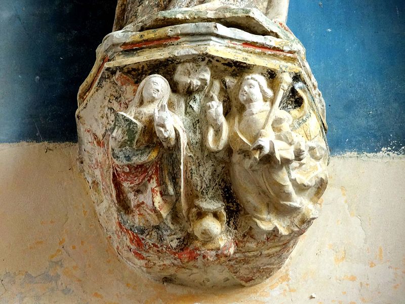 File:Mareil-sur-Mauldre (78), église Saint-Martin, nef, Vierge à l'Enfant, console.jpg