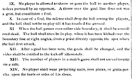Rules and Regulations adopted by the Foot-ball Association in 1873. Michigan Football Rules and Regulations of 1873, part 2.png