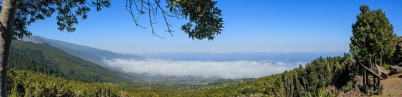 View from the Mirador Llano de Las Ventas to Breña Baja, La Palma