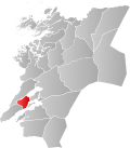 Kart over Mosvik Tidligere norsk kommune