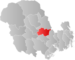 Location of the municipality in the province of Vestfold og Telemark