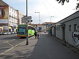 Čeština: Autobusové nádraží Praha Na Knížecí.