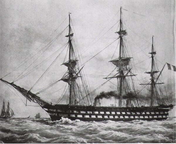 Napoléon (1850), the first steam battleship