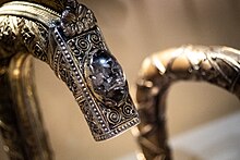 The drop of St Fillan's Crozier, with the Coigreach to the right, National Museum of Scotland National Museum of Scotland (27850493227).jpg
