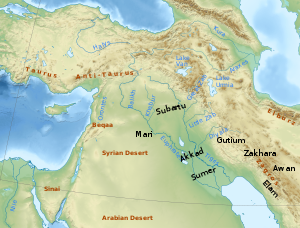 Near East topographic map with toponyms 3000bc-en.svg
