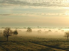 Morning fog in East Frisia, 2003