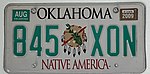 Oklahoma 845XON Tag.jpg