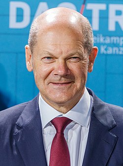 Olaf Scholz vuonna 2021.