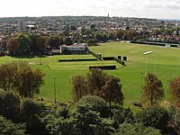 Old Deer Park sports grounds, view south from Kew Gardens pagoda - geograph.org.uk - 226902.jpg