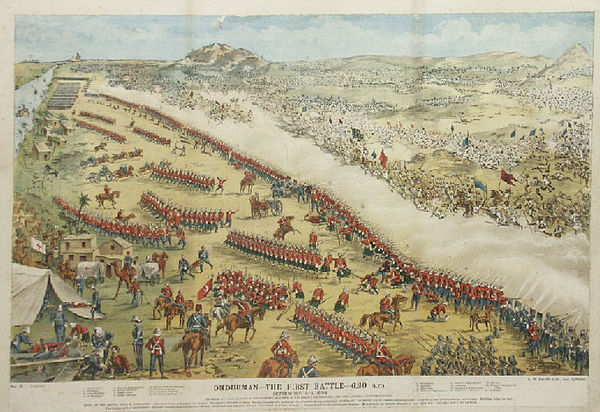 The Battle of Omdurman, at which Lyttelton led the 2nd Brigade, during the Mahdist War