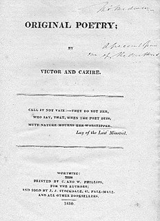 <i>Original Poetry by Victor and Cazire</i>