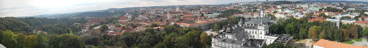 Vilnius vidita de la turmo Gediminas.