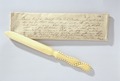 Papirkniv av elfenbein og perler frå 1800-talet som har tilhøyrd Josefina av Sverige.
