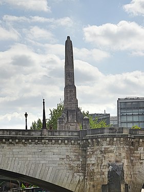 Monument of Saint Genevieve, on the bridge of Tournelle, Paris (IVe)