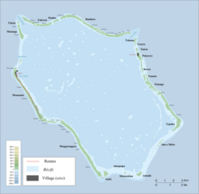 Map of Penrhyn Atoll