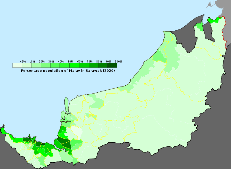 File:Percentage population of Malay in Sarawak, 2020.svg