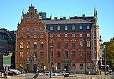 Fil:Petersenska huset i Gamla stan Stockholm. Arkitekt Christian Julius Döteber 1645-1659..jpg