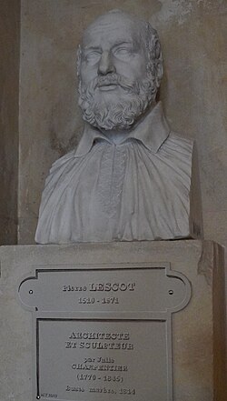 Buste exposé au château de Versailles, représentant Pierre Lescot.