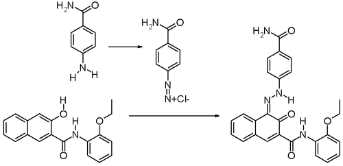 Synthese van pigment rood 170