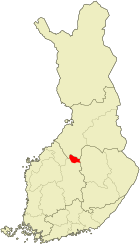 Location of Pihtipudas in Finland