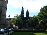 Plaça del Monestir, a Pedralbes.