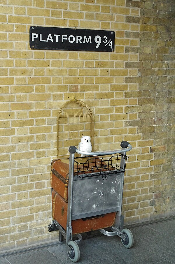 Rowling's parents met on a train from King's Cross station; her portal to the magical world is "Platform 9+3⁄4" at King's Cross.