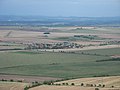 Čeština: Černiv z Hazmburku. Okres Litoměřice, Česká republika. English: Černiv village as seen from Hazmburk Castle (ruin), Litoměřice District, Czech Republic.