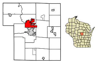 Localização no condado de Portage