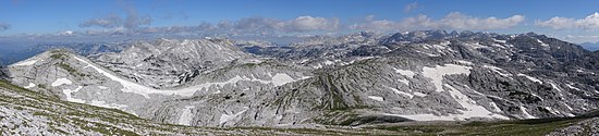 Vue panoramique du massif mort.