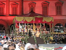 Palco della sfilata della Giostra della Quintana