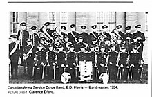 A Royal Canadian Army Service Corps Band in Calgary, 1934. RCASC Band Calgary.jpg