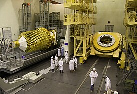 «Спектр-Р» в монтажно-испытательном корпусе космодрома Байконур