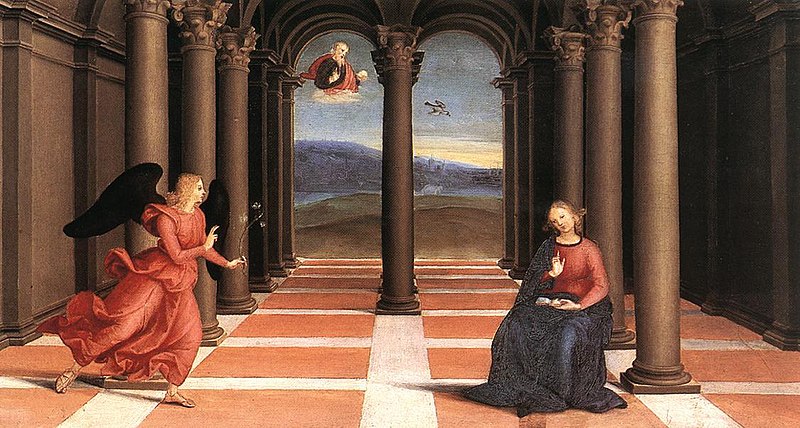 File:Raphael - The Annunciation (Oddi altar).jpg