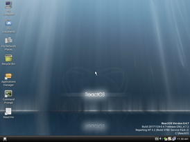 Рабочий стол ReactOS 0.4.7 с темой Lautus