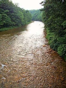 Moshannon Creek is known as the Red Moshannon for its red coloring.