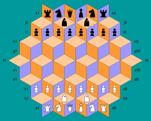 Rhombic Chess by Tony Paletta