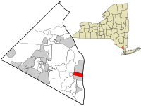 Rockland County New York incorporated and unincorporated areas Nyack highlighted.svg