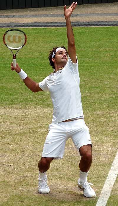 Roger Federer, the all-time record holder in men's singles.