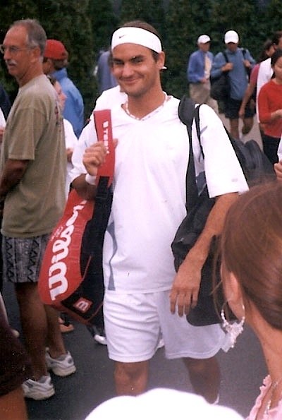 Federer at the 2002 US Open