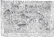 Roman Inscription found near Battir mentioning the 5th and 11th Roman Legions Roman Inscription found near Bettir in 19th century.jpg