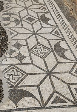 Mosaic, ca 90 BC, Rusellae etruscan and roman city