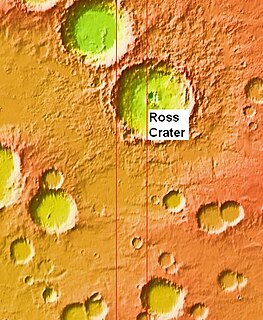 Ross (Martian crater) crater on Mars