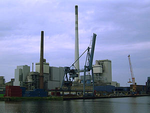 La central eléctrica de Bremen-Hafen