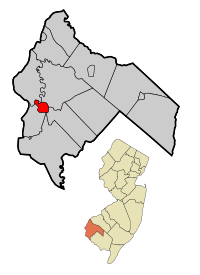 Salem County New Jersey Incorporated and Unincorporated areas Salem Highlighted.svg