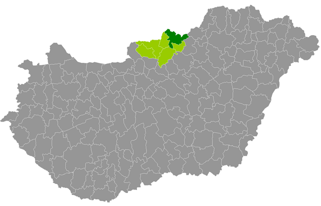 Distret de Salgótarján - Localizazion
