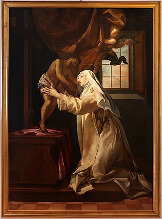 Miracle of Saint Caterina de' Ricci Salvatore monosilio (attr.), miracolo del crocifisso di santa caterina de' ricci, 1750-1800 ca.jpg