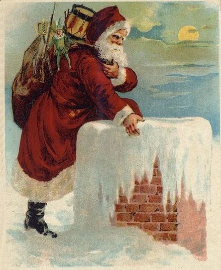 Santa Coming Down the Chimney