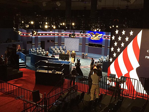 The set of the second debate