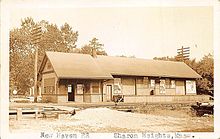 Sharon Heights station in the early 20th century Sharon Heights station postcard.jpg