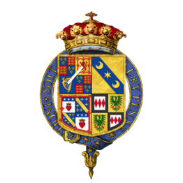 Shield of arms of Walter Montagu Douglas Scott, 5th Duke of Buccleuch